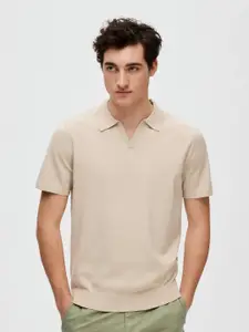 SELECTED Polo Collar Short Sleeves T-shirt