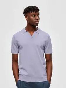 SELECTED Polo Collar Regular Fit Casual T-shirt