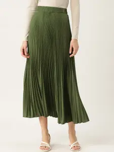 Chemistry Accordion Pleat Maxi Flared Skirt