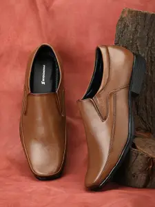 Provogue Men Square Toe Formal Slip-On Shoes