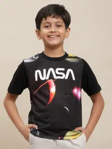 Kids Ville Boys Nasa Printed Pure Cotton T-shirt