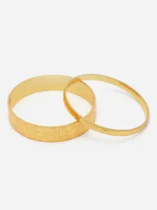 Anouk Set Of 2 Gold-Plated Textured Bangles