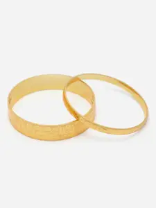 Anouk Set Of 2 Gold-Plated Textured Bangles