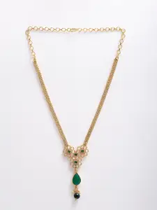 Anouk Gold-Plated Cubic Zirconic-Studded Pendant Necklace