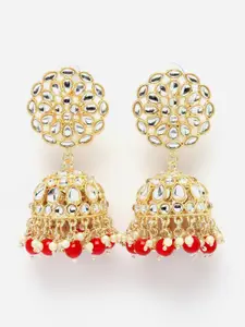 Anouk Gold-Plated Dome Shaped Jhumkas