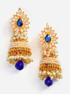 Anouk Gold-Plated Dome Shaped Jhumkas