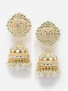 Anouk Gold-Plated Dome Shaped Jhumkas