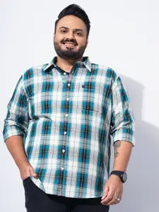 Hardsoda by The Indian Garage Co Tartan Checked Spread Collar Casual Shirt