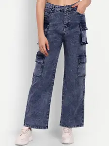 Next One Smart Wide Leg High-Rise Clean Look Stretchable Jeans