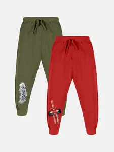 KiddoPanti Boys Pack Of 2 Pure Cotton Joggers