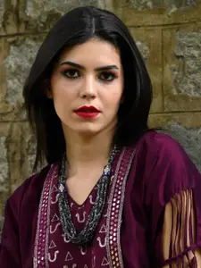 ODETTE Stone-Studded & Beaded Minimal Necklace