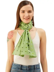 Trend Arrest Women Polka Dot Printed Cotton Scarf