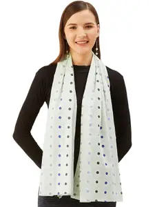 Trend Arrest Women Polka Dot Printed Cotton Scarf