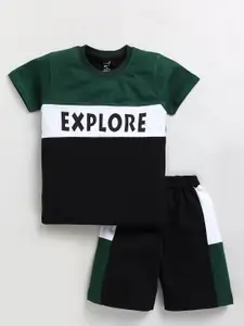 Toonyport Boys Printed Pure Cotton T-shirt with Shorts