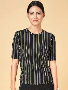 Annabelle by Pantaloons Striped Round Neck Top