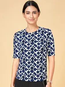 Annabelle by Pantaloons Geometric Printed Round Neck Top