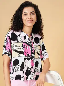 Honey by Pantaloons Mickey Mouse Printed Shirt Style Top