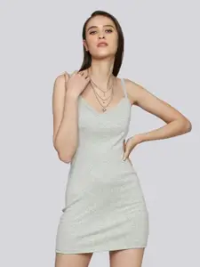 Outcast Halter Neck Sleeveless Cut-Outs Bodycon Mini Dress