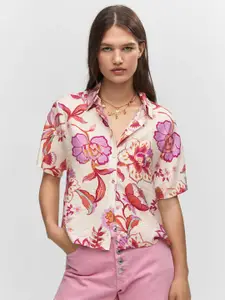 MANGO Women Floral Printed Casual Shirt