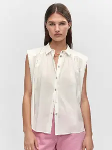 MANGO Sleeveless Casual Shirt