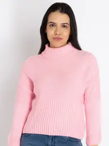 Status Quo Turtle Neck Acrylic Ribbed Pullover