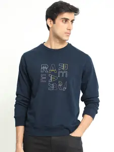 RARE RABBIT Men Manor Typography Printed Sweatshirt