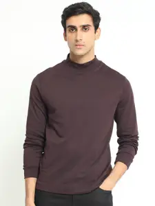 RARE RABBIT Men Mania Mock Collar Sweatshirt