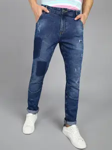 Urbano Fashion Men Slim Fit Low Distress Light Fade Acid Wash Stretchable Jeans