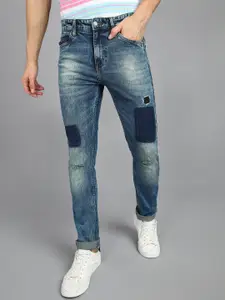 Urbano Fashion Men Slim Fit Low Distress Heavy Fade Acid Wash Stretchable Jeans