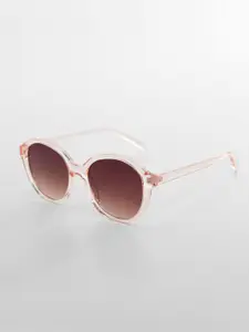 MANGO Women Round Sunglasses With UV Protected Lens - 57942506