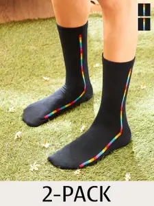 DAMENSCH Men Pack Of 2 Non-Terry Calf Length Socks