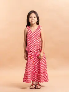 Sangria Girls Printed Pure Cotton Lehenga Choli