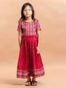 Sangria Girls Printed Pure Cotton Lehenga Choli