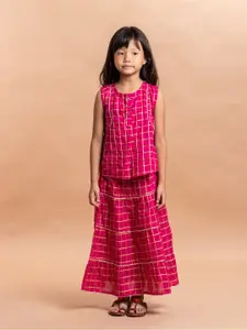 Sangria Girls Printed Pure Cotton Lehenga With Choli