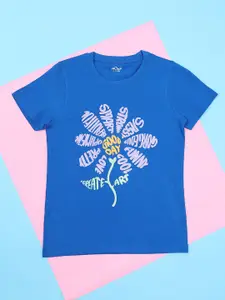 Hoop Girls Printed Short Sleeves Cotton T-shirt
