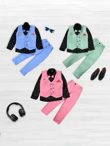 BAESD Boys Pure Cotton Shirt With Trousers And Waistcoat