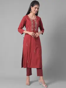 Dollar Missy Striped Embroidered Beads and stones detail Straight Kurta