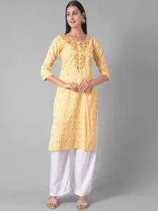 Dollar Missy Geometric Printed Thread Work Kurta