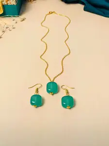 ABDESIGNS Gold-Plated Necklace and Earrings