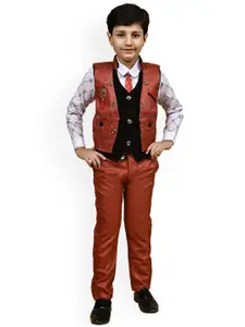 BAESD Boys Pure Cotton Shirt & Trousers With Waistcoat