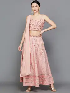 Melange by Lifestyle Embroidered Thread Work Ready To Wear Lehenga & Blouse With Dupatta