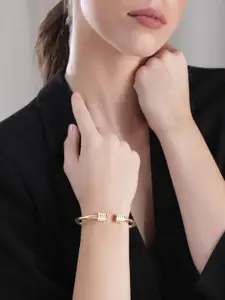 Rubans Voguish Gold-Plated Bangle-Style Bracelet