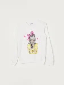 Fame Forever by Lifestyle Girls Graphic Printed Cotton Sweatshirt