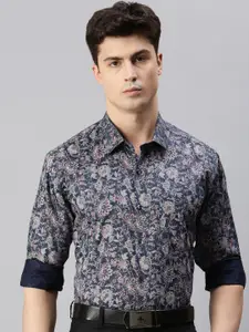 ZEDD Floral Printed Cotton Formal Shirt