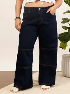 CURVY STREET jean Women Clean Look Pure Cotton Wide Leg Jeans