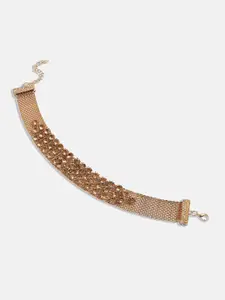 SOHI Crystal Gold-Plated Choker Necklace