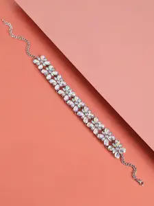 SOHI Silver-Plated Choker Necklace