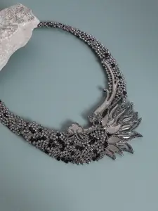 SOHI Crystal-Studded Necklace