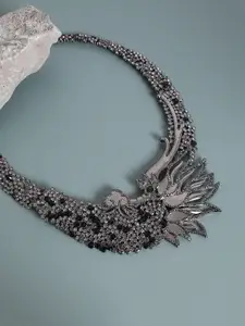 SOHI Crystal-Studded Necklace