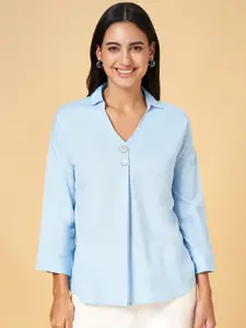 Honey by Pantaloons Cuffed Sleeves Shirt Style Top